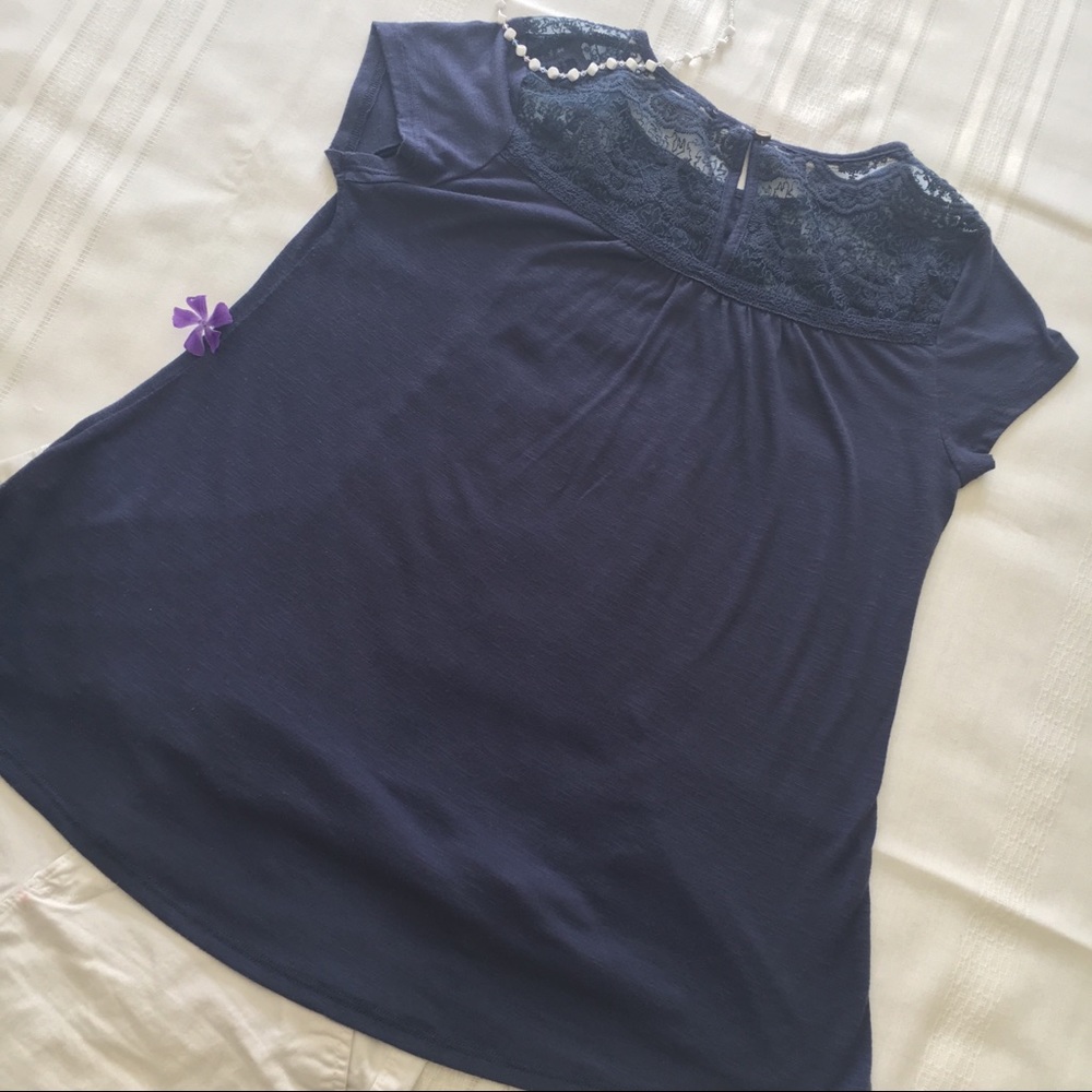 Rewind Blue Top, sz S - Picture 4 of 5